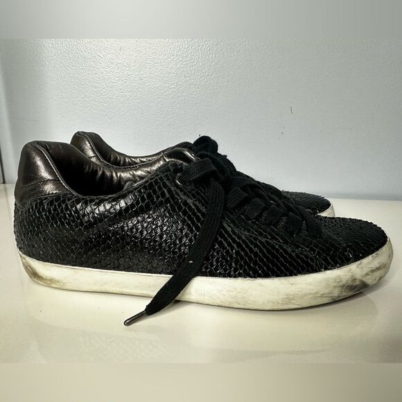 Zadig & Voltaire Python Leather Low sneakers Sz 43 men’s US 10 Neo Keith Italy - Picture 2 of 8